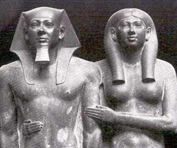 Фараон Менкор и его супруга, Хемерернебти II, 4-я Династия (2575-2467 гг. до н.э.)