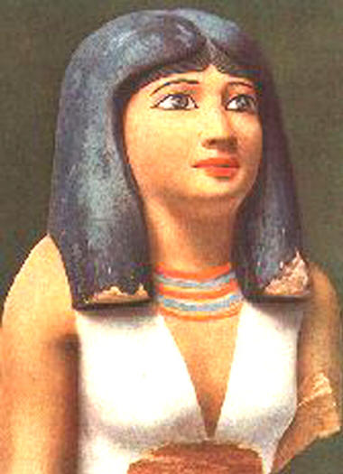 Бюст египетской благородной дамы 4-й династии, приблизительно 2600 г. до н.э. 
