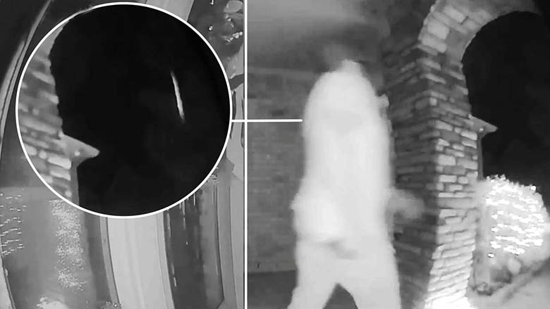 Камера видеонаблюдения фиксирует момент похищения хозяина дома инопланетянами