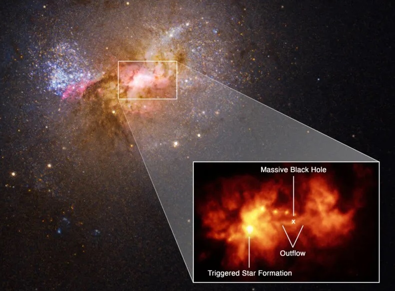 Астрономы обнаружили черную дыру, которая «рождает» звезды