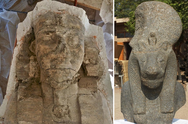 В египетской гробнице обнаружили древние статуи сфинкса возрастом более 3000 лет