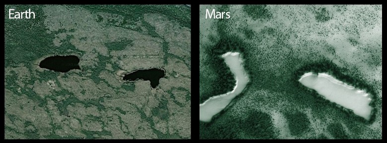 Кто выглядывает из-за «марсианской» скалы, но Марс ли это?