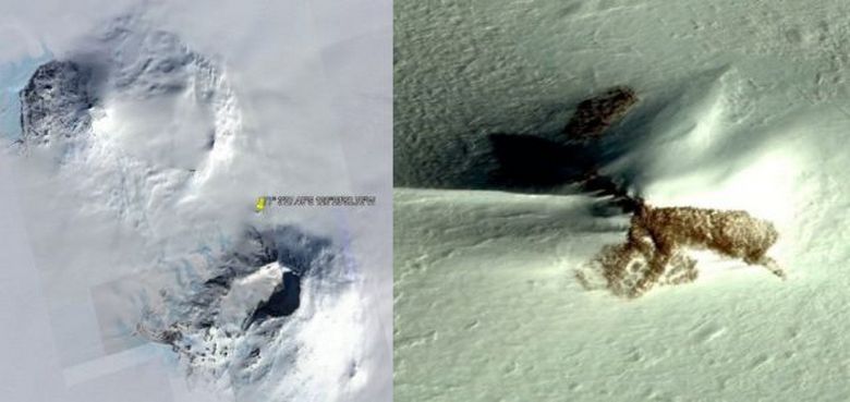 В Антарктиде виртуальные археологи нашли «геоглиф» в виде волка