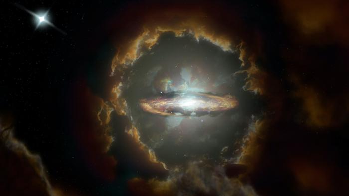 Открыта самая древняя массивная галактика