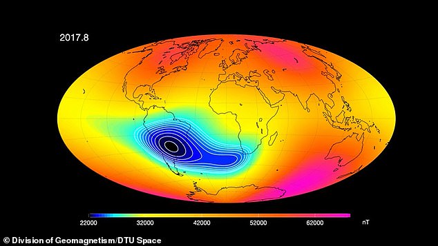 Магнитное поле Земли ослабевает и выводит из строя орбитальные спутники