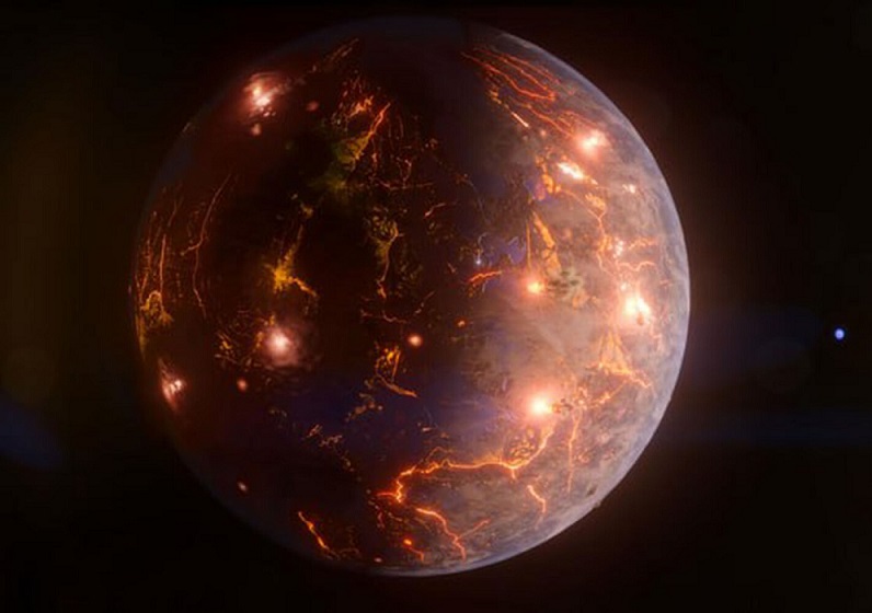 Обнаружена экзопланета: похожая на Землю, но без вращения и покрытая действующими вулканами