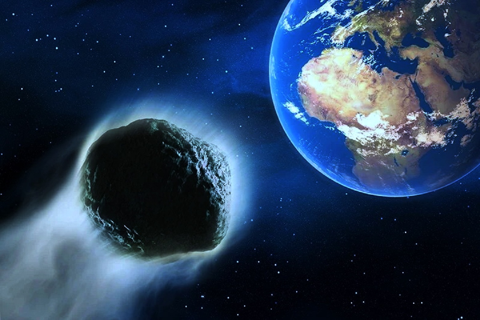 Астероид и земля