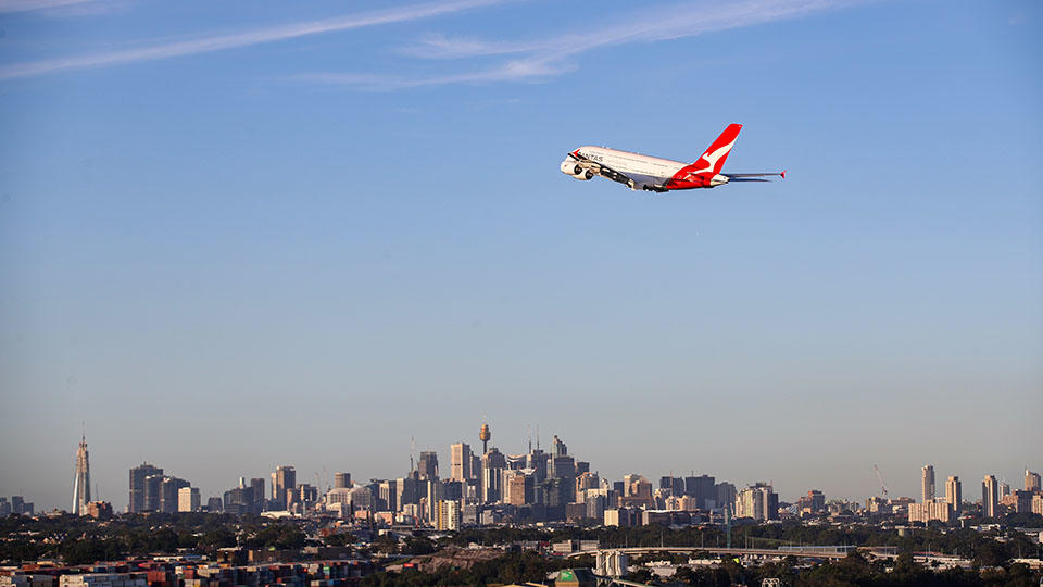 Qantas над Сиднеем